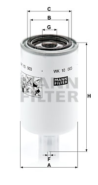 Bränslefilter MANN-FILTER WK 10 003