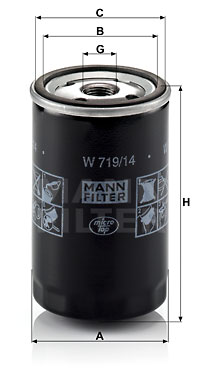 Oljefilter MANN-FILTER W 719/14