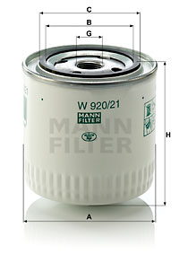 Oljefilter MANN-FILTER W 920/21