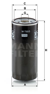 Oljefilter MANN-FILTER W 730/3