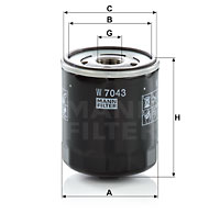 Oljefilter MANN-FILTER W 7043