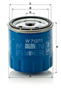 Oljefilter MANN-FILTER W 712/11