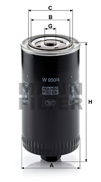 Oljefilter MANN-FILTER W 950/4