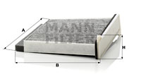 Kupéfilter MANN-FILTER CUK 2231