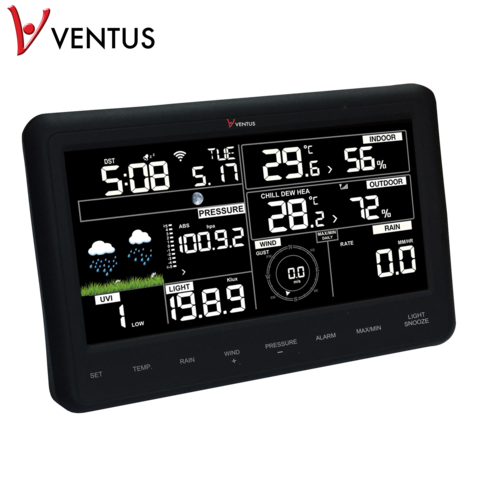 Ventus W830w Wi-fi Väderstation - Svart