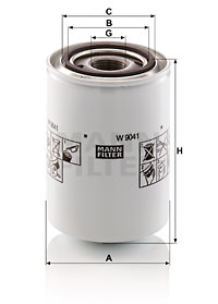 Oljefilter MANN-FILTER W 9041