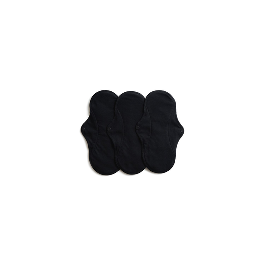 Imse Ekologiska Tygbindor Active - Black, 3-pack