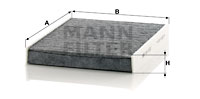 Kupéfilter MANN-FILTER CUK 2533-2