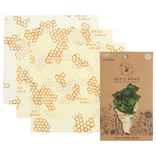 Bee's Wrap Naturligt Folie Multi-pack - Honeycomb, 3 st Large