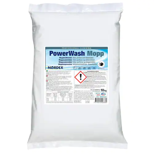 NORDEX PowerWash mopptvättmedel, användning i tvättmaskin, oparfymerat, 10 kg