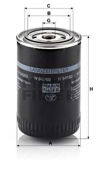 Oljefilter MANN-FILTER W 940/50