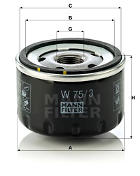 Oljefilter MANN-FILTER W 75/3