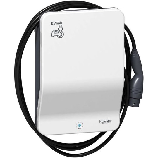 Schneider Electric EVB1A22PCKI Laddstation T2, 4.5 m 3-fas, 22W