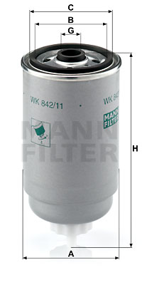Bränslefilter MANN-FILTER WK 842/11