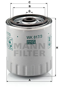 Bränslefilter MANN-FILTER WK 817/3 x