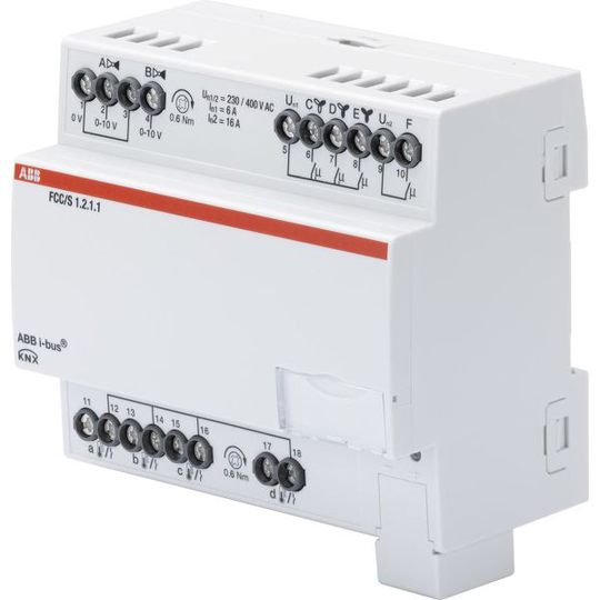 ABB 2CDG110212R0011 Fan Coil-kontroller 3-steg 2 st 0-10V motorventil Manuell omkopplare: Nej