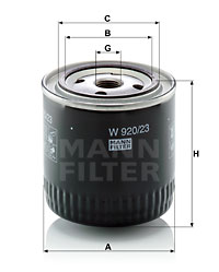 Oljefilter MANN-FILTER W 920/23