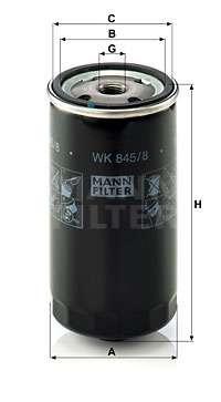 Bränslefilter MANN-FILTER WK 845/8