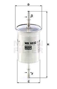 Bränslefilter MANN-FILTER WK 6032