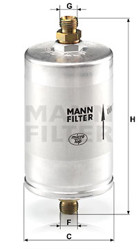 Bränslefilter MANN-FILTER WK 726/3