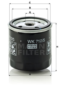 Bränslefilter MANN-FILTER WK 712/5