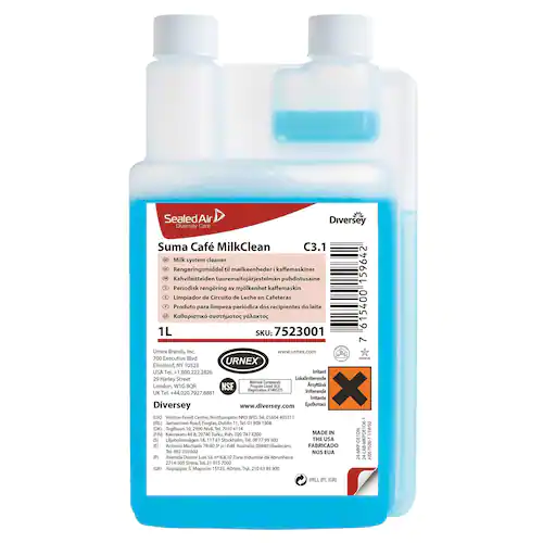 Diversey Suma® Café MilkClean C3.1, flytande rengöringsmedel för mjölksystem, 6 x 1 l