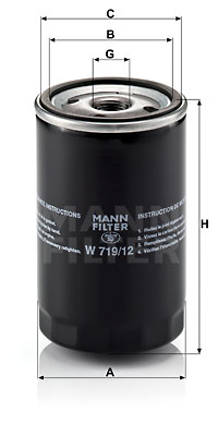 Oljefilter MANN-FILTER W 719/12
