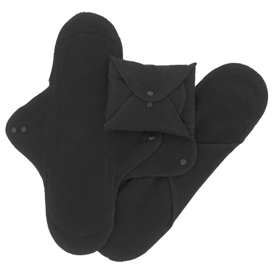 Imse Ekologiska Tygbindor Classic natt - Black, 3-pack