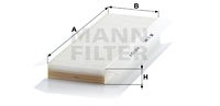 Kupéfilter MANN-FILTER CU 3945