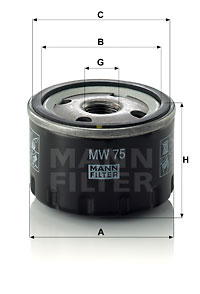 Oljefilter MANN-FILTER MW 75