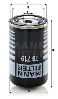 Lufttorkarpatron, kompressorsystem MANN-FILTER TB 719