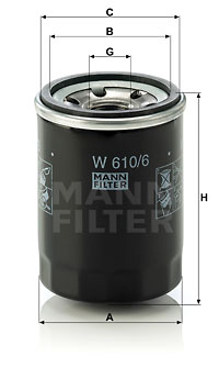 Oljefilter MANN-FILTER W 610/6