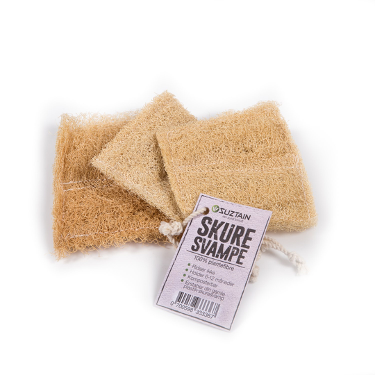 Suztain Skrubbsvamp Loofah, 3 st