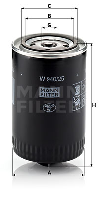 Oljefilter MANN-FILTER W 940/25