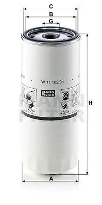 Oljefilter MANN-FILTER W 11 102/34