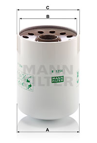 Oljefilter MANN-FILTER W 1254 x