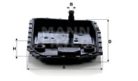 Hydraulikfilter, automatväxel MANN-FILTER H 50 001