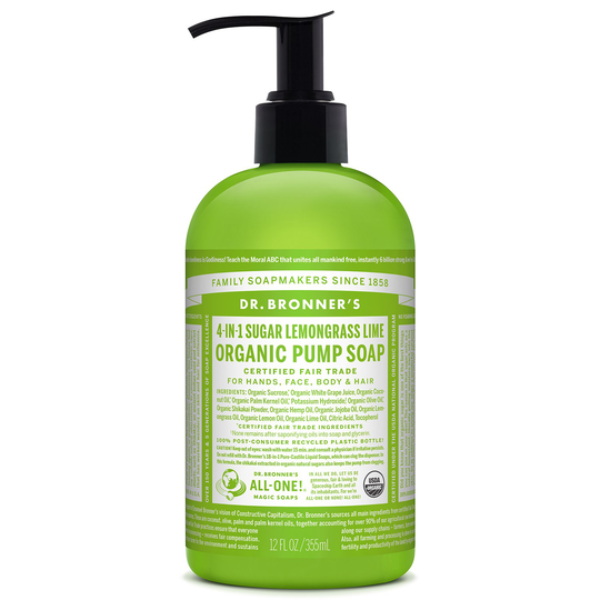 Dr. Bronner’s Organic Pump Soap Lemongrass-Lime 355 ml