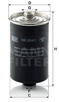 Bränslefilter MANN-FILTER WK 834/1