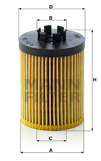 Oljefilter MANN-FILTER HU 712/8 x