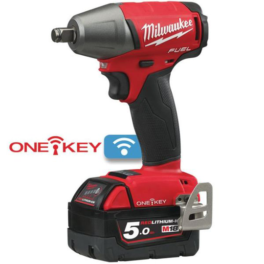 Milwaukee M18 ONEIWF12-502X Mutterdragare med batteri och laddare