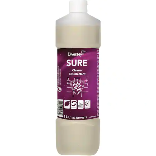 SURE® Desinfektionsmedel, SURE, växtbaserat och 100 % biologiskt nedbrytbart, 1l