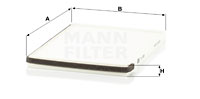 Kupéfilter MANN-FILTER CU 2630