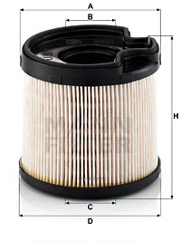 Bränslefilter MANN-FILTER PU 922 x