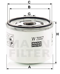 Oljefilter MANN-FILTER W 7057