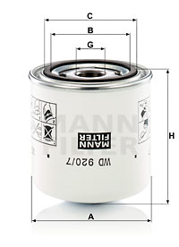Oljefilter MANN-FILTER WD 920/7