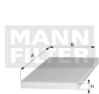 Kupéfilter MANN-FILTER CU 50 001