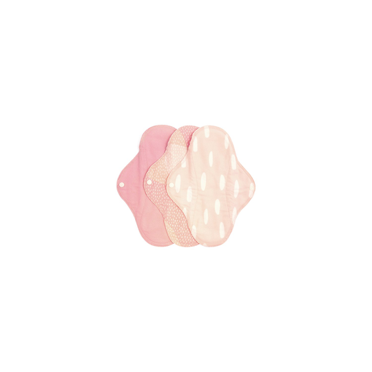 Imse Ekologiska Tygbindor Classic dag/normal - Pink Sprinkle, 3-pack