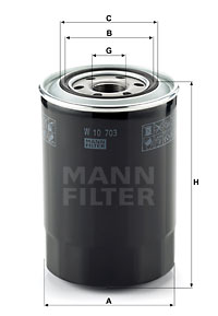 Oljefilter MANN-FILTER W 10 703