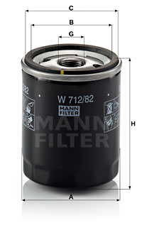 Oljefilter MANN-FILTER W 712/82